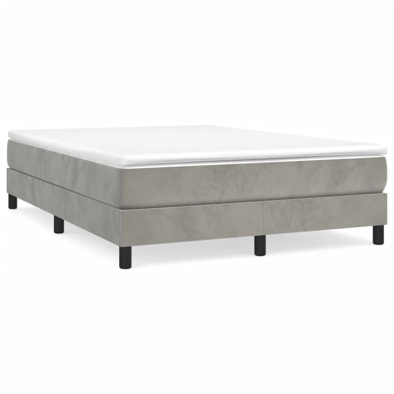 Vidaxl Boxspringbett Hellgrau 140x190 Cm Samt günstig online kaufen