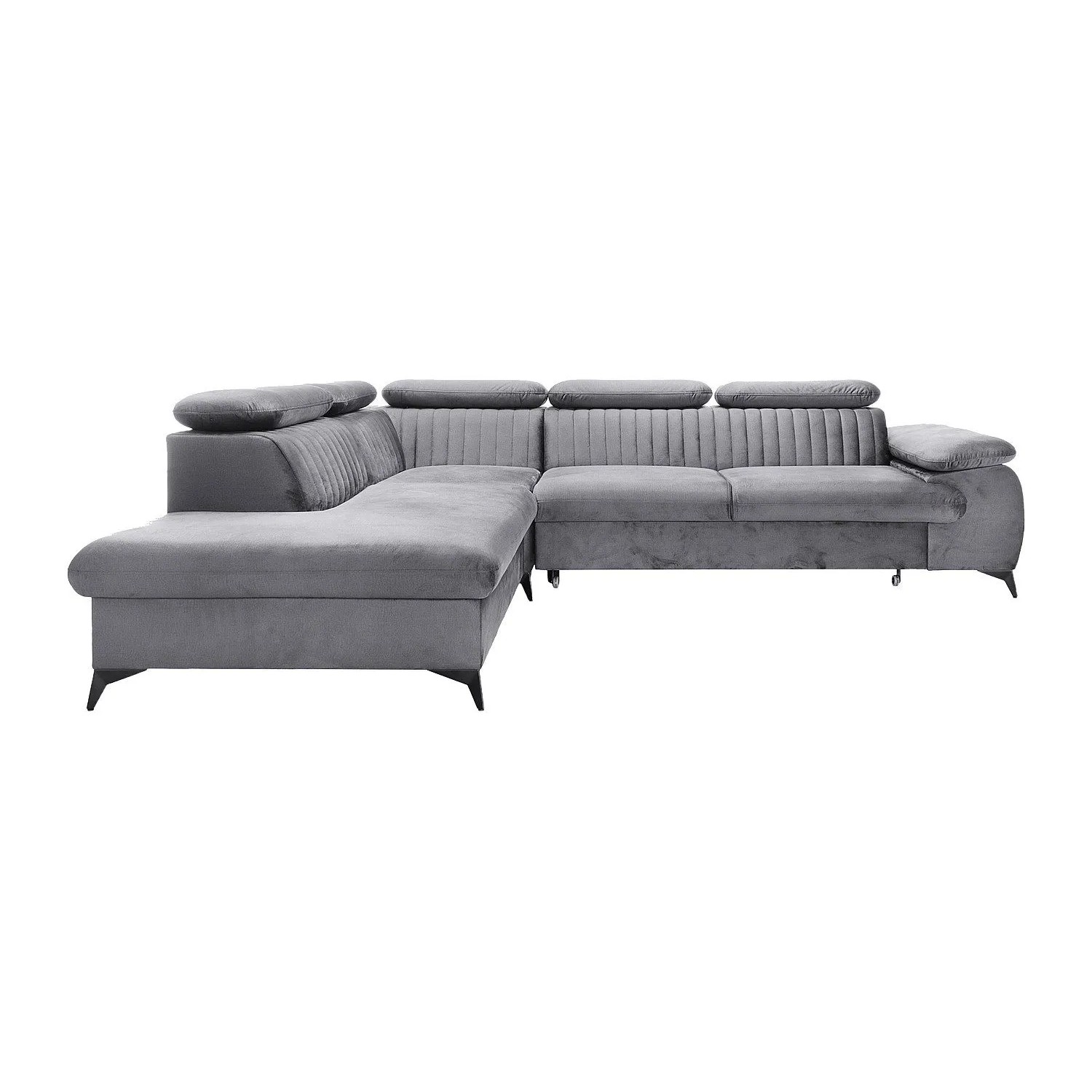 Vente-unique Schlafsofa Samara Hellgrau 275 cm