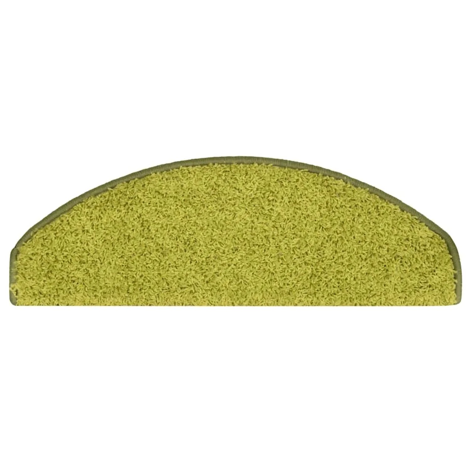 Grüne, halbrunde Stufenmatte, 65x21 cm, aus PP-getuftet. Set mit 30 Stück.
