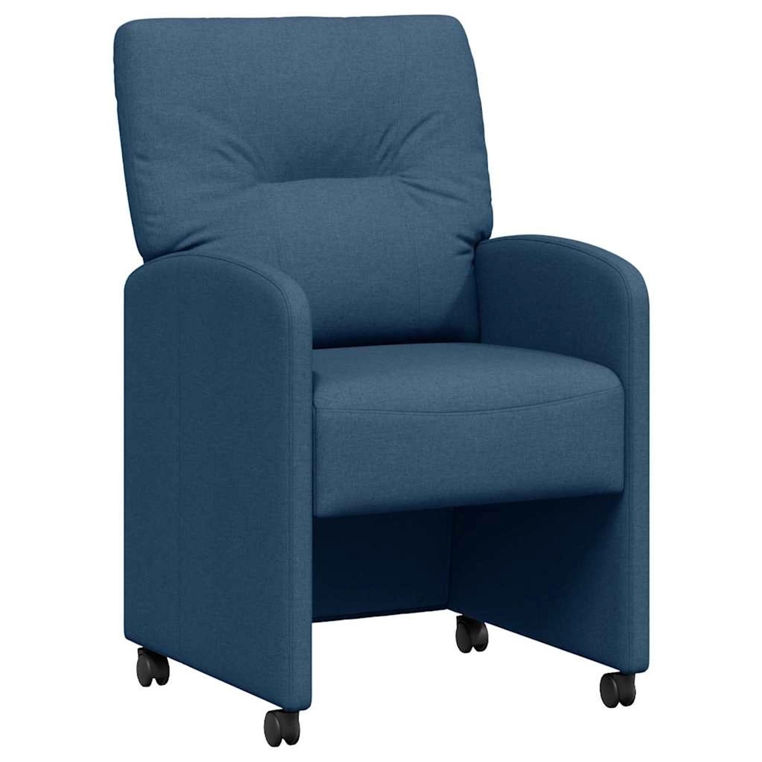vidaXL Esszimmerstühle mit Rollen 2 Stk Blau 57 x 67 x 95 cm Stoff 42017855 günstig online kaufen