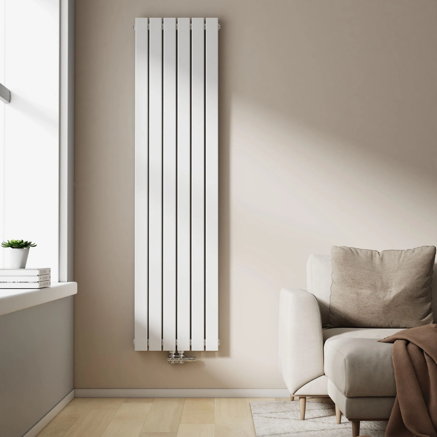Emke Heizkörper 180x46cm 1670W Weiß Badheizkörper Vertikal Doppellagig Paneelheizkörper_2