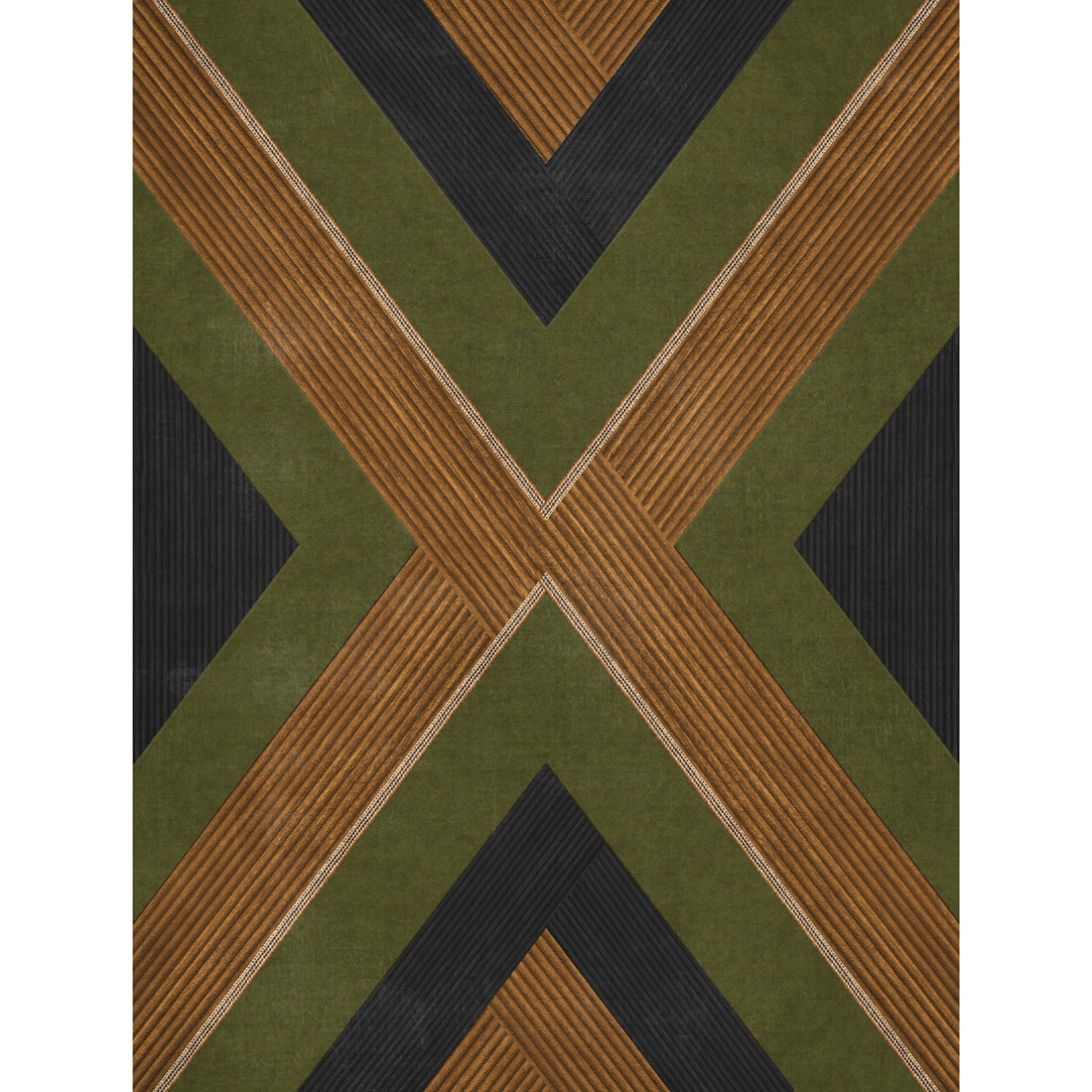 Sanders & Sanders Tapete Geometrisches Motiv Olivgrün Und Braun 53 Cm X 10 günstig online kaufen