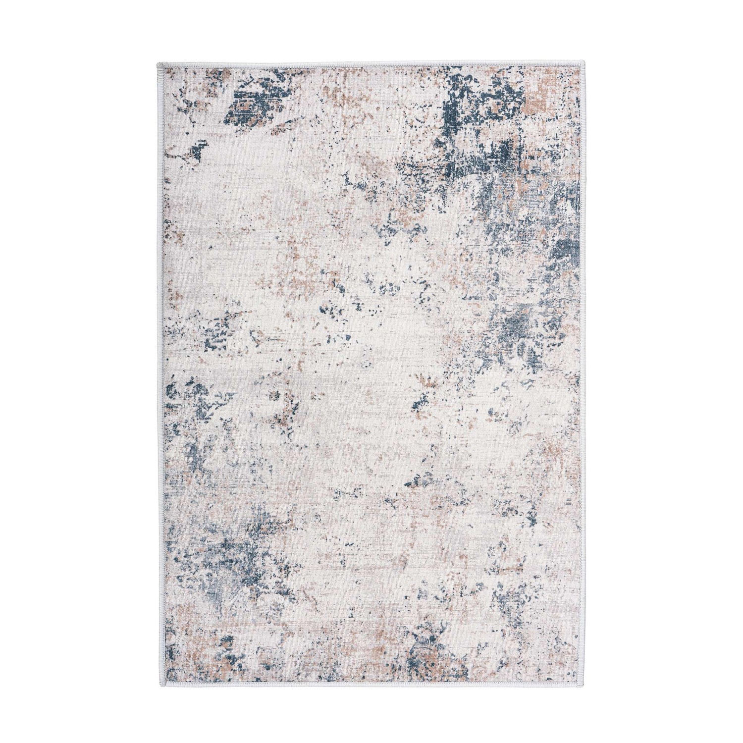 MeGusta Kurzflor Teppich Vintage UsedLook Grau 80x150 cm Agustina