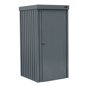 Axi Gartenschrank Hector Premium 1300 l aus Metall in Anthrazit mit Tür und Schloss.