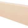 Sockelleiste Esche, weiß geölt, 58x19x2200 mm. Holzleiste für Bodenabschluss.