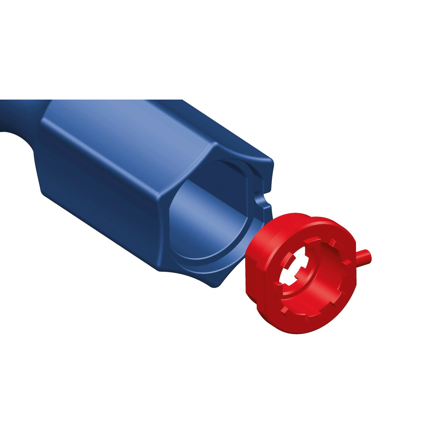 baliv Universal-Montageschlüssel 19in1 mit rotem Adapter für Sanitär-Installationen.