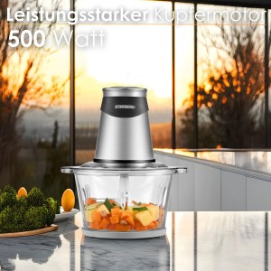 Steinborg SB-2640 Zerkleinerer mit Glasbehälter Elektrisch 1,8L 500 Watt
