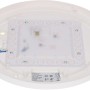 Weiße LED-Deckenleuchte, 18W, 3000K, IP44, Ø 37cm, für Bad & Küche geeignet.