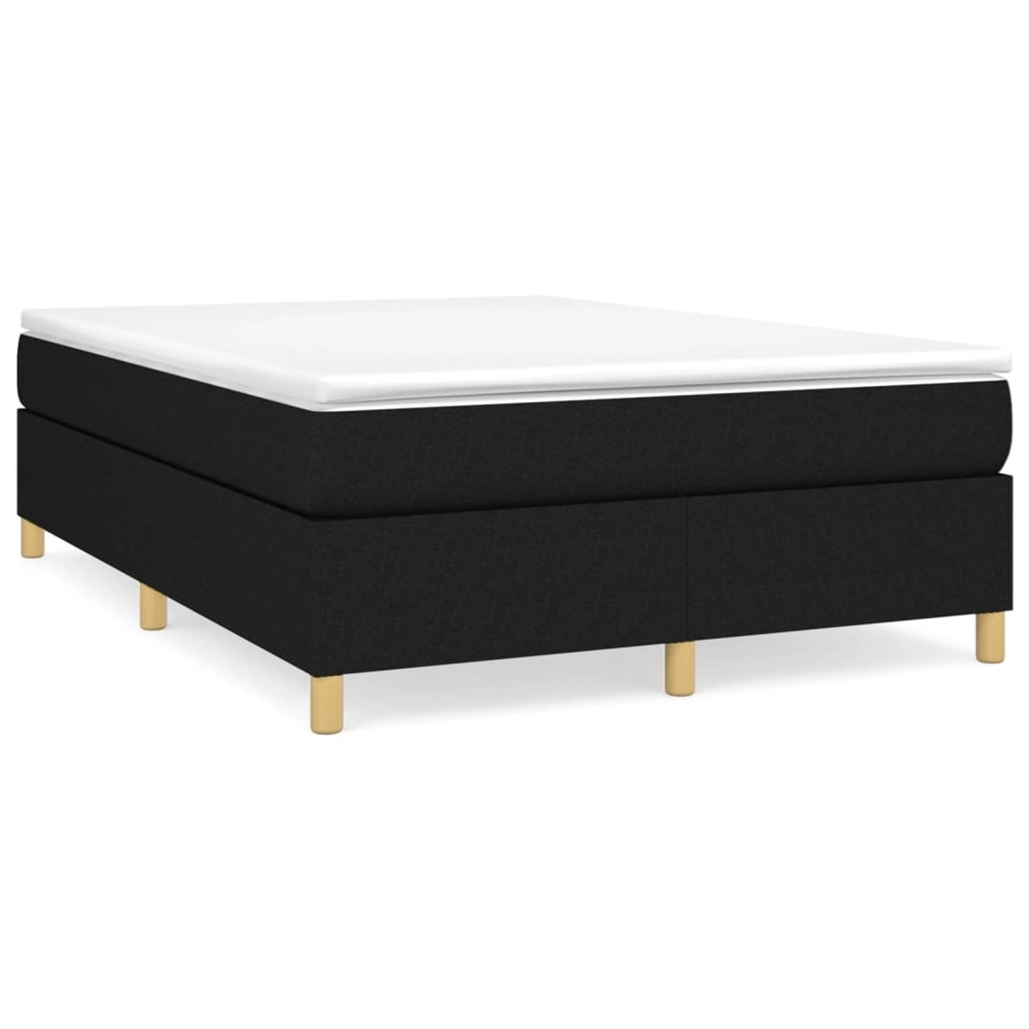 vidaXL Boxspringbett mit Matratze Schwarz 140x200 cm Stoff1398190 günstig online kaufen