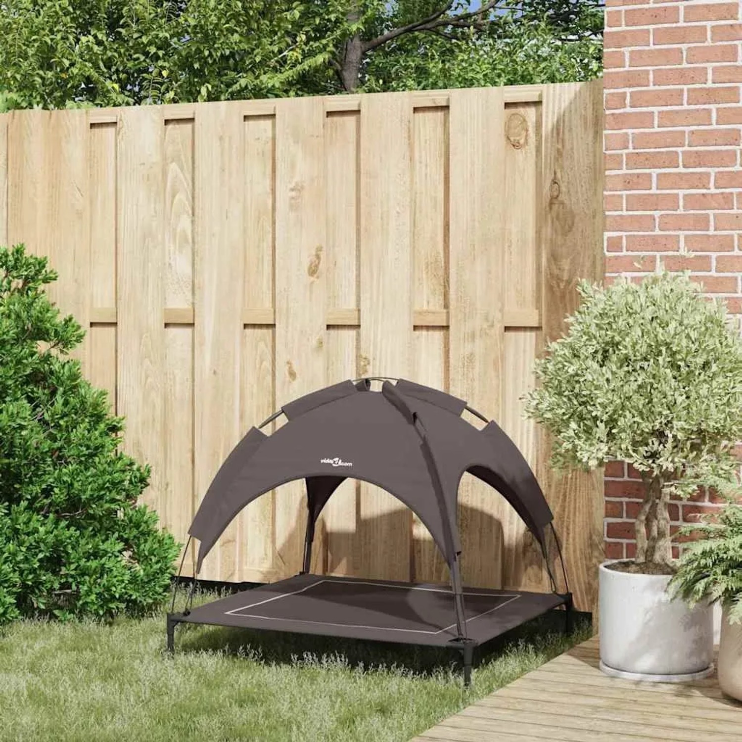 vidaXL Hundebett Braun 90 x 81 x 80,5 cm Stahl 42008191_3
