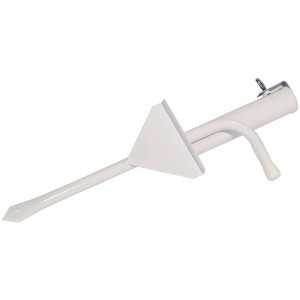 Weißer Videx Garden Rasendorn Typ B, Ø 35 mm, für Sonnenschirme. Schirmhalter für Rasen und Sand.