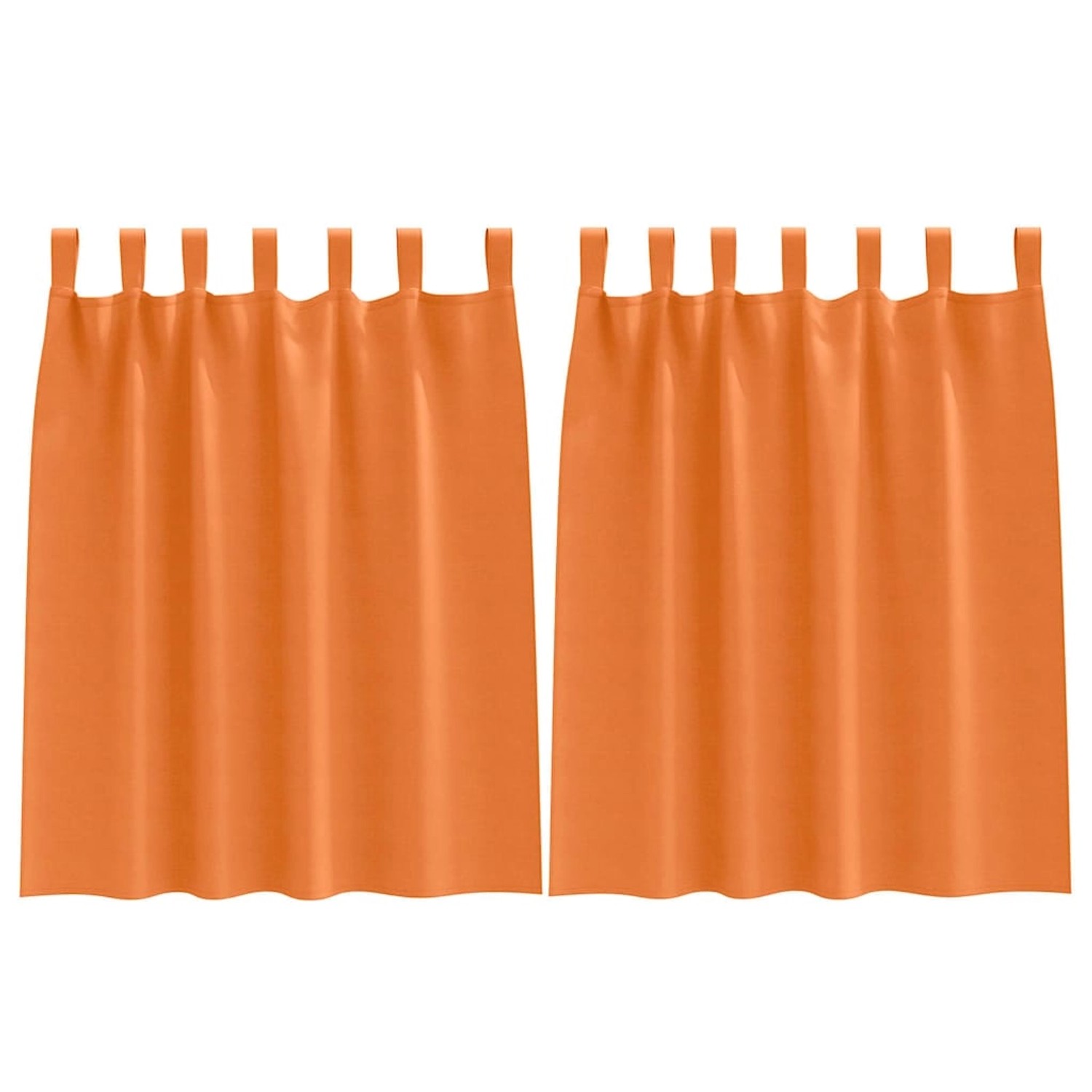 vidaXL Verdunkelungs-Vorhänge mit Ringen Helles Orange Polyester 4107618 günstig online kaufen