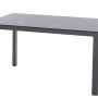 Rechteckiger, grauer Siena Garden Gartentisch Silva aus Ferrostone, 90x160 cm.