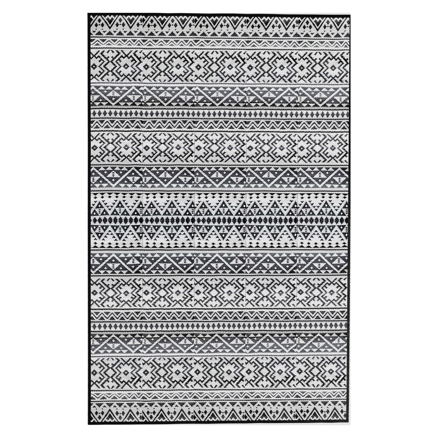 EVOCAMP Outdoor-Teppich 200 x 300 cm Grau-Weiß Wetterfest Picknickdecke Kun günstig online kaufen