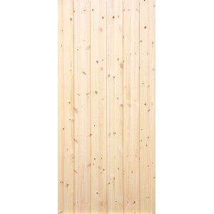 Radex Holz-Schiebetür Loft Rustic Kiefer Roh, rustikale Optik mit Holzbalken-Design.