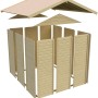 Karibu Gartenhaus Östersund, unbehandelt, Satteldach, Holz-Elemente im Bausatz