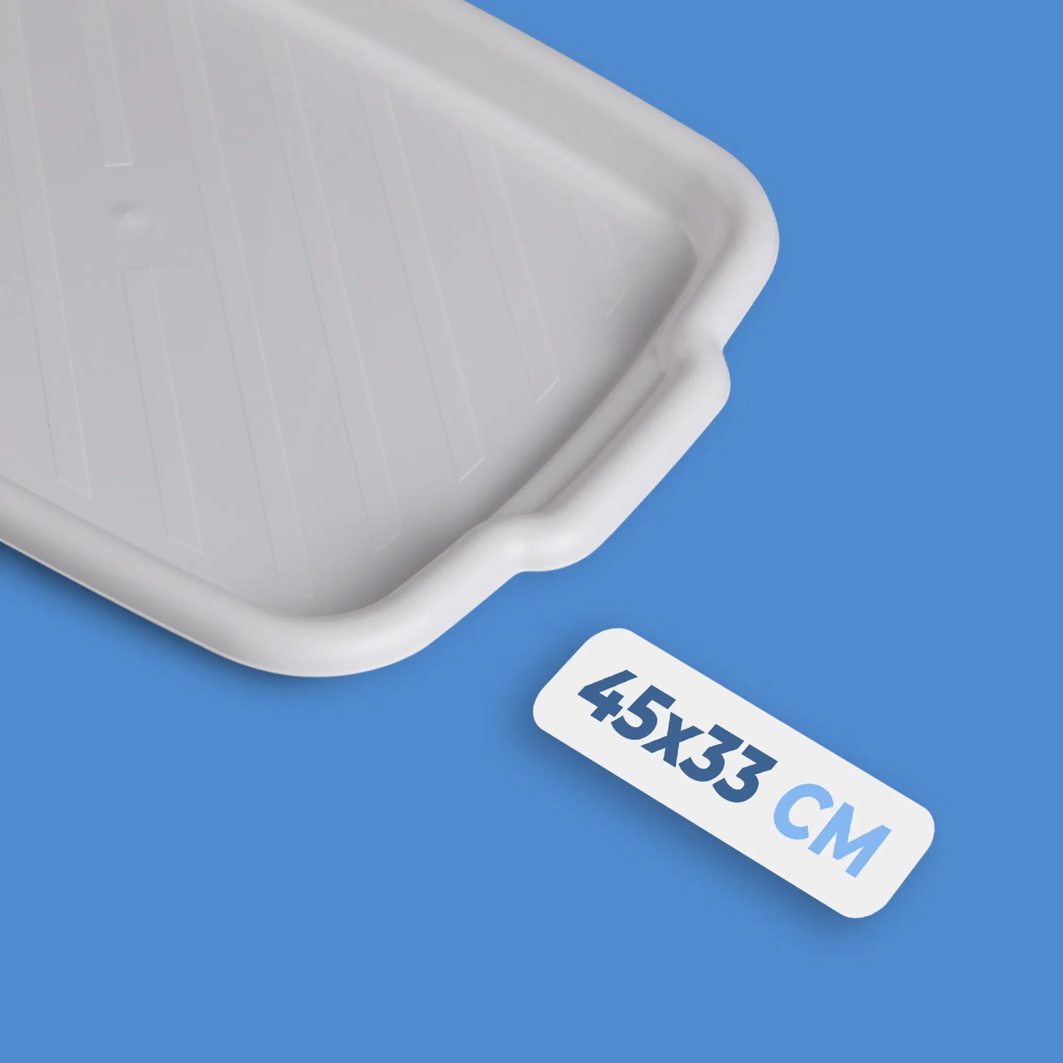 4-teiliges Serviertablett Set Aus Kunststoff – Weiß, Rechteckig Stapelbar, 43,69x34,29 Cm, Ideal Für Partys & Grillabende