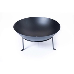 Schwarze Jet-Line Feuerschale Minnesota, Ø 50 cm, aus Metall. Ideal für Garten und Terrasse.