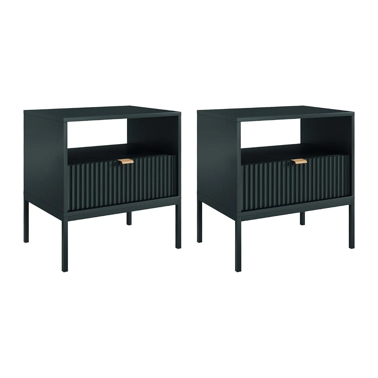 Vente-unique Nachttisch Liouba Schwarz 54 cm
