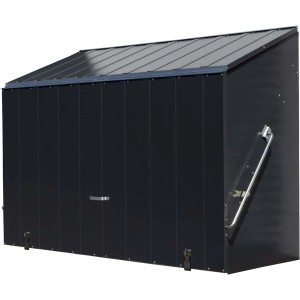 Trimetals Aufbewahrungsbox Sesame, anthrazitfarbene Universalbox aus Metall, 185x76 cm.