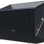 Trimetals Aufbewahrungsbox Sesame, anthrazitfarbene Universalbox aus Metall, 185x76 cm.