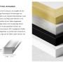 Tulup Magnettafel mit Rahmen in Gold, Silber, Schwarz und Weiß, Detailansicht Rahmenprofil.