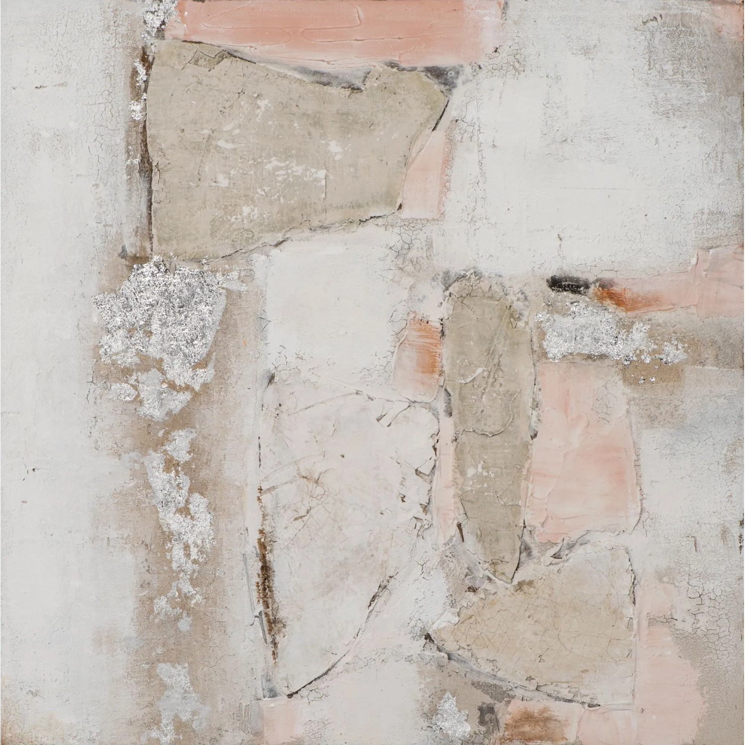 Art Universe Leinwandbild Facetten in Terracotta 60 x 60 cm