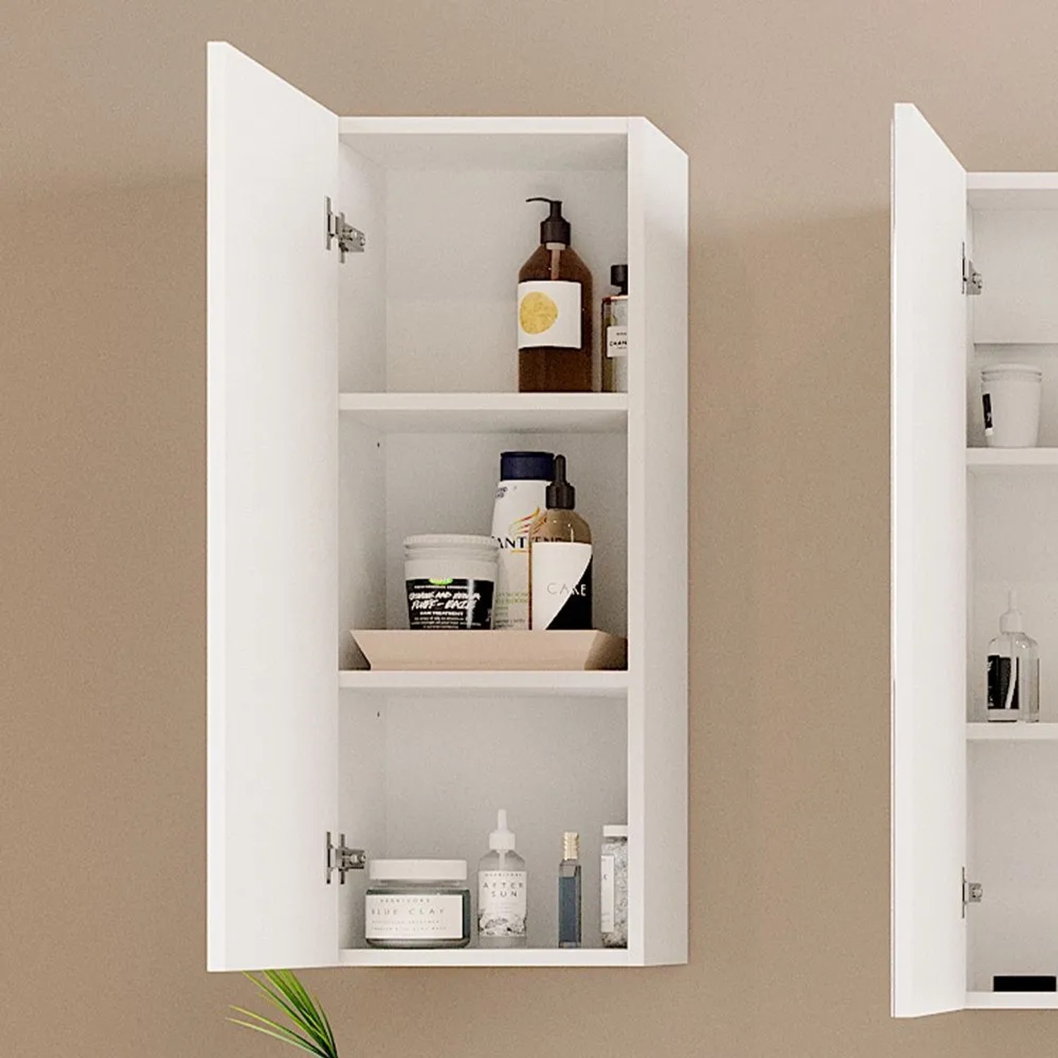 Vicco Badschrank Gloria Weiß 33 x 84 mit 2 Regalböden_5