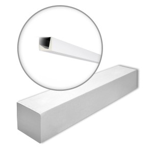NOEL & MARQUET NMC IL5-Box ARSTYL Eckleisten Set, 36m, weiße Stuckleisten für indirekte Beleuchtung.