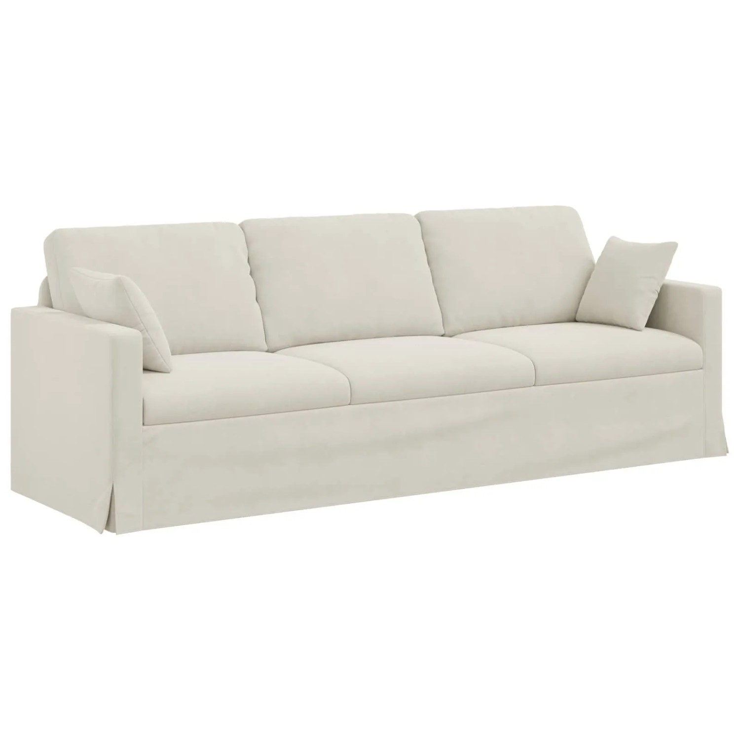 vidaXL Sofa Creme 228 x 78 x 80 cm Samt 42024447