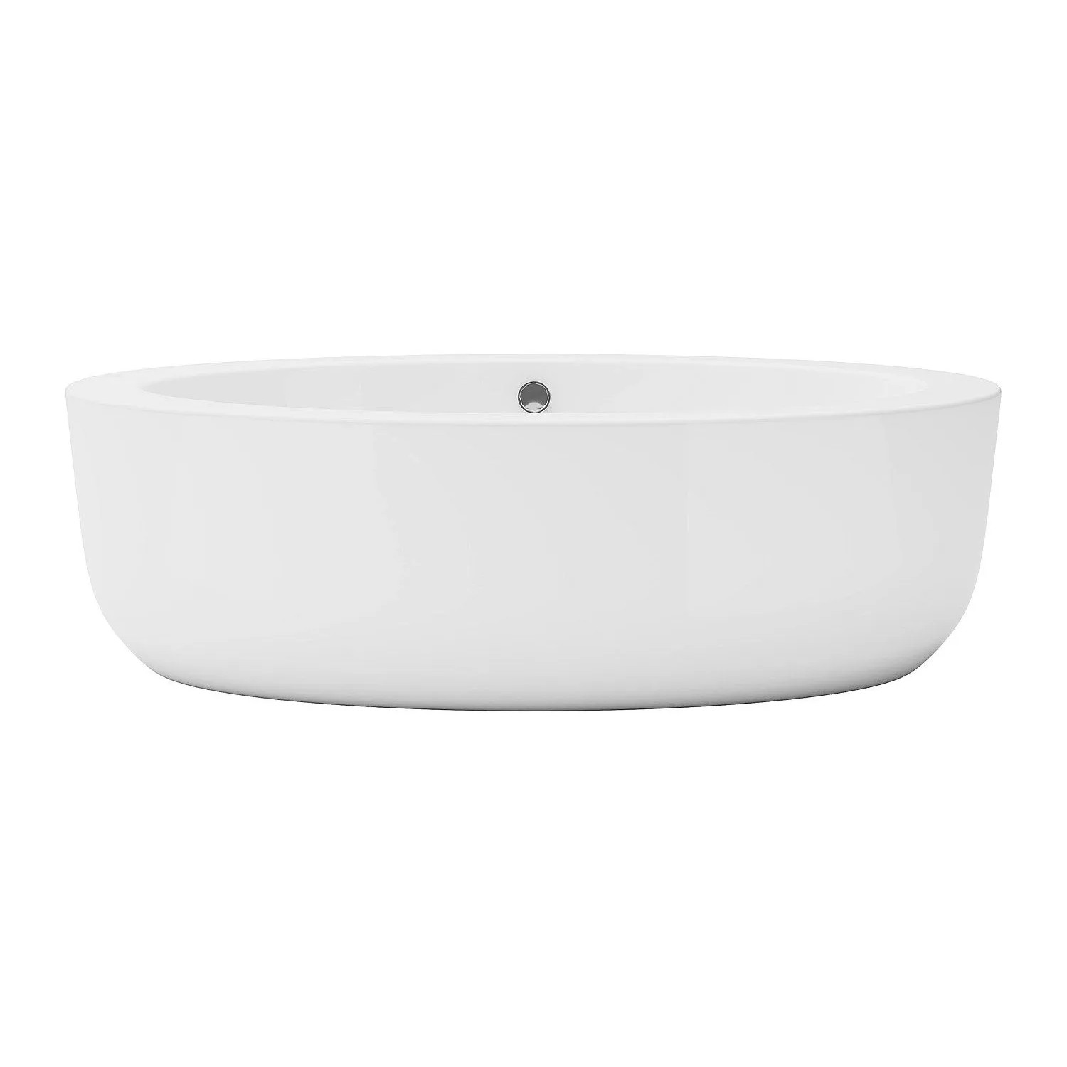 Vente-unique Freistehende Badewanne Marmati Weiß 185 cm