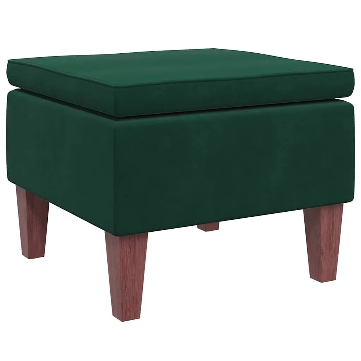 vidaXL Hocker mit Holzbeinen Dunkelgrün Samt 329459