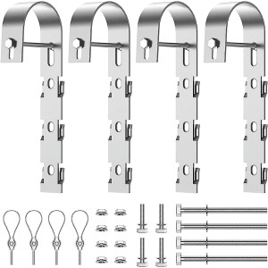 Schwaiger Geländerhalterung 4er-Set für Solaranlagen: Stahl-Halterungen, Schrauben und Zubehör.