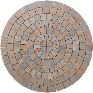 Kann Pflasterkreis Casalina, Ø 197cm, Juranuanciert. Pflastersteine für Garten, Sitzplätze und Feuerstellen.