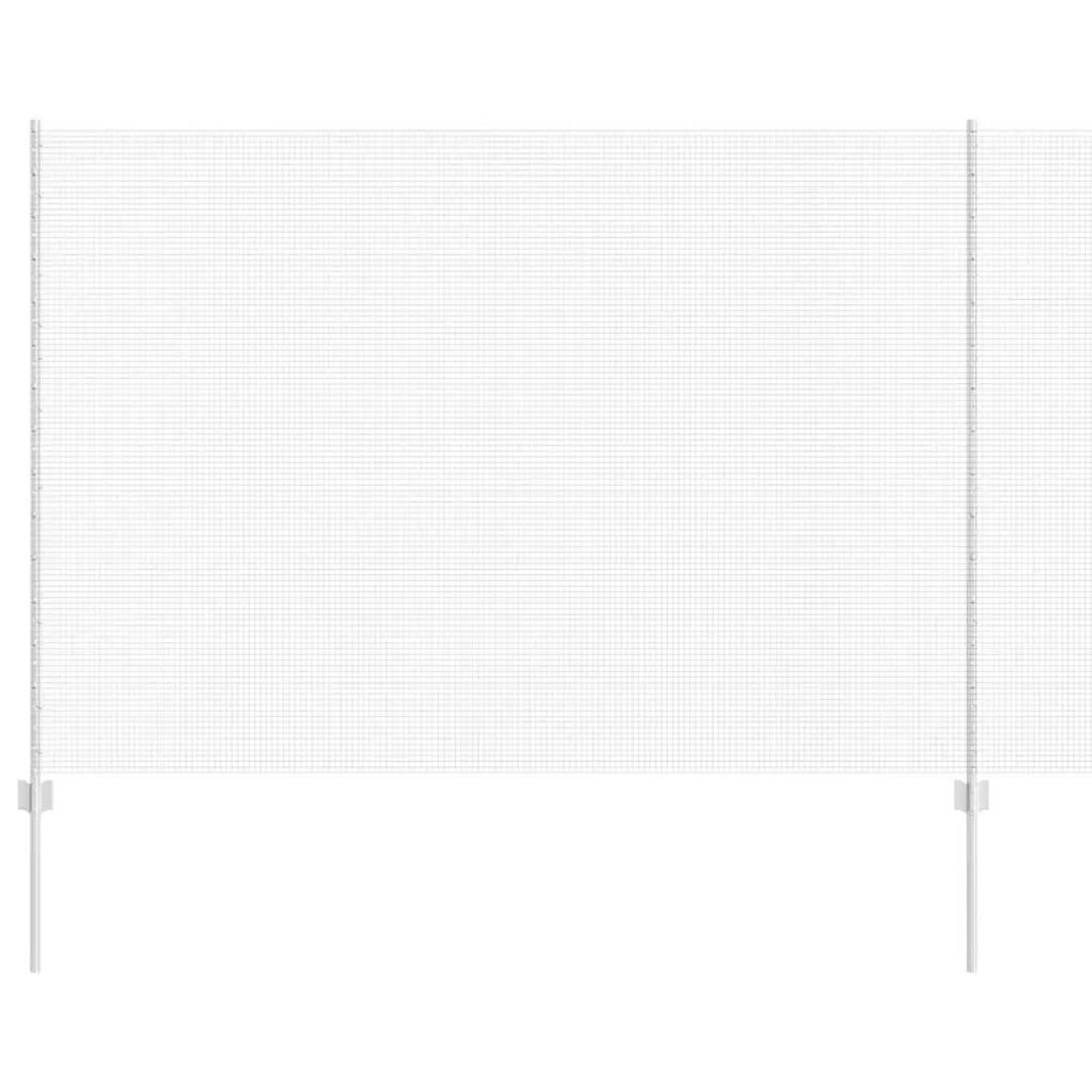 vidaXL Zaun mit Pfosten Silber 1,6 x 10 m Stahl 3336341 günstig online kaufen