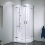 Breuer Runddusche Radius 55 Panorama, Chrom/Klarglas, 100x100 cm mit Drehtüren.