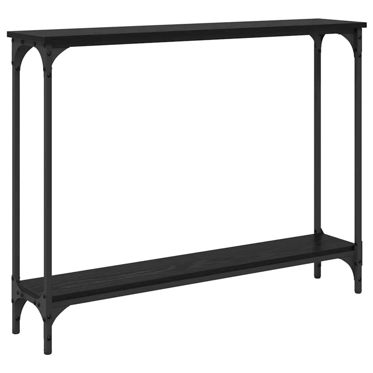 vidaXL Konsolentisch mit Regal Schwarz Eichen-Optik 100 x 22,5 x 75 cm 882192