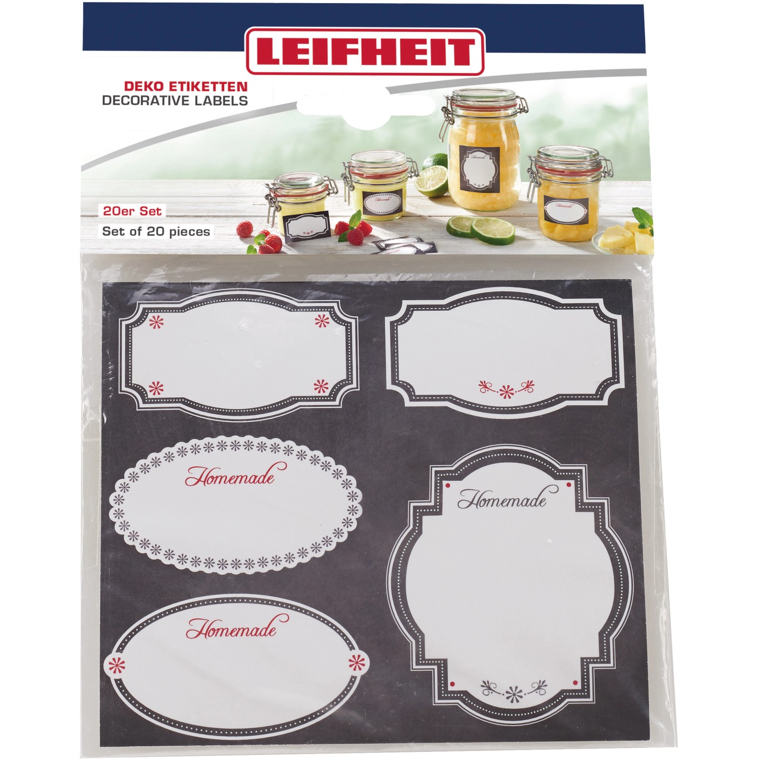 Leifheit Deko-Etiketten Schwarz-Weiß