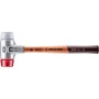 Halder Simplex Schonhammer Ø 40 mm TPE-mid Grau   Plastik Rot mit Aluminiumgehäuse