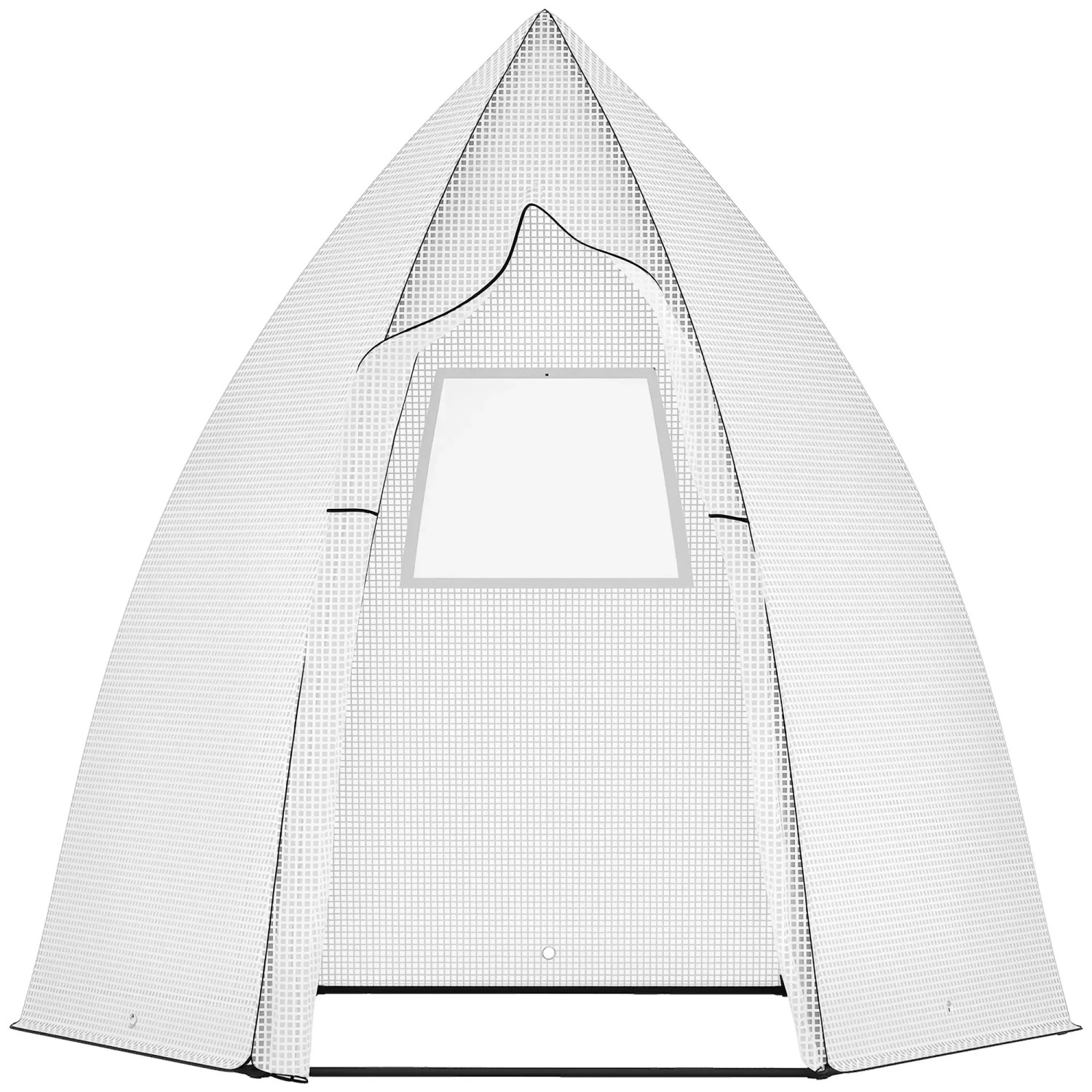 Outsunny Gewächshaus Mini Metall PE-Kunststoff 160L x 140B x 180H cm Weiß günstig online kaufen