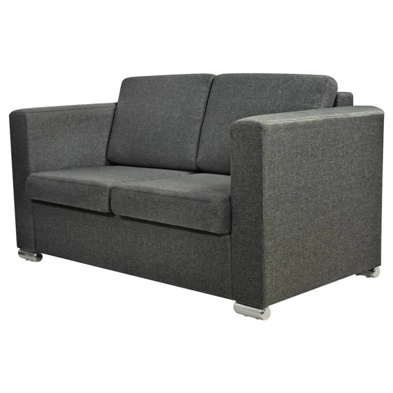 vidaXL Sofa 2-Sitzer Stoff Dunkelgrau 243583