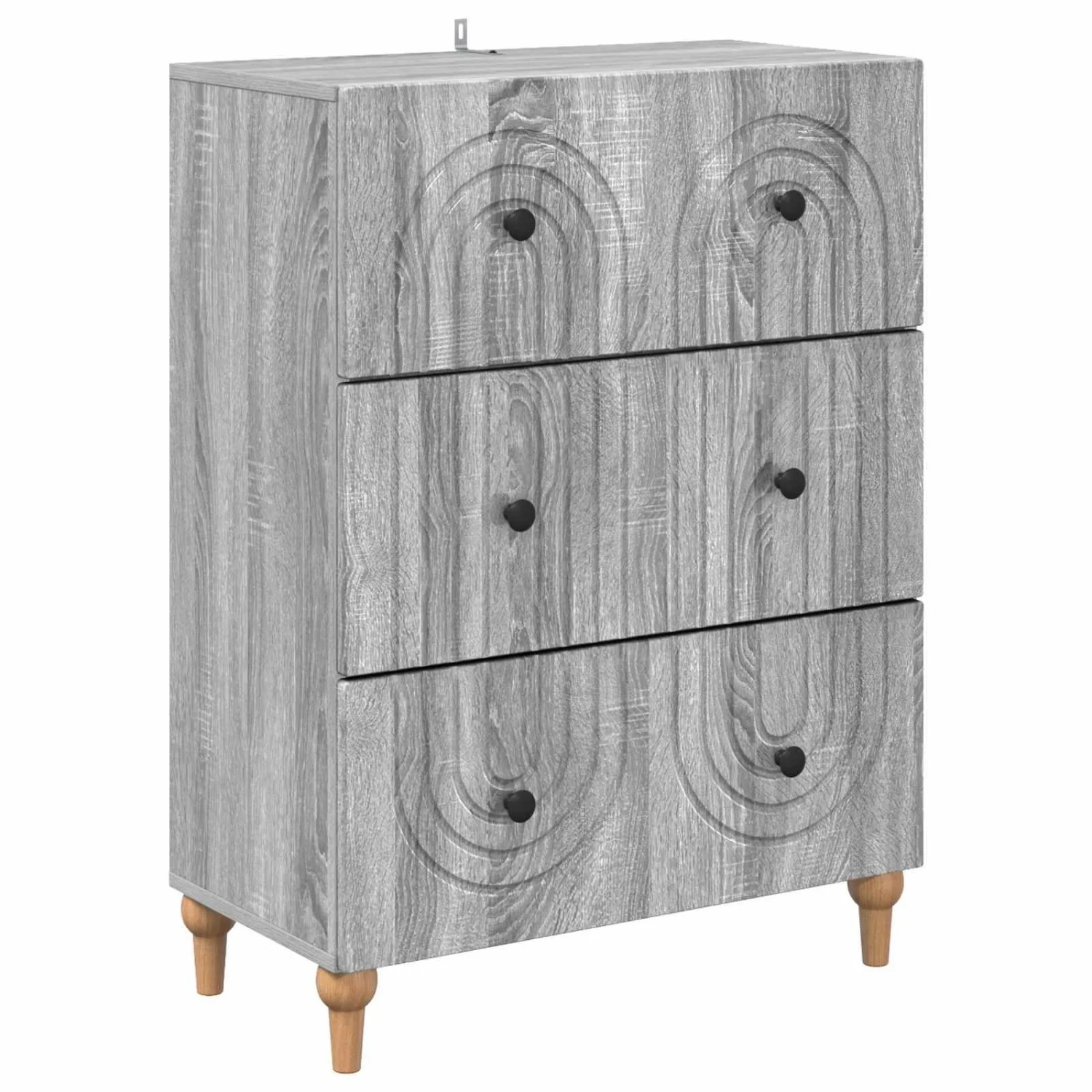 vidaXL Schubladenschrank Graues Sonoma 66 x 34,5 x 90 cm Holzwerkstoff 894151