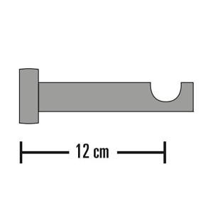 Schöner Wohnen Wandträger Mira Esche geölt, 12cm, für Gardinenstange Ø 25mm.