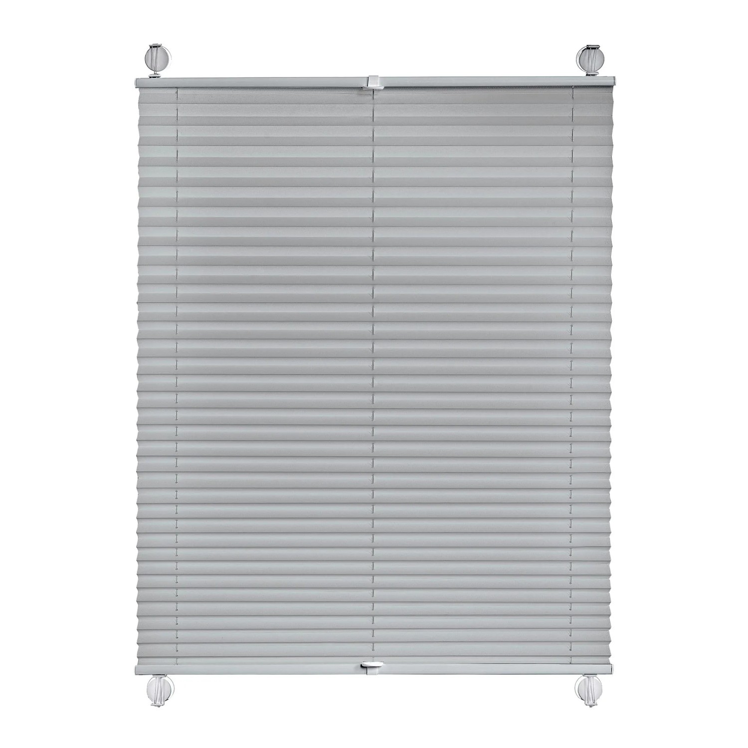 Gardinia Plissee Vacufix 100 x 130 cm Grau mit Saugnäpfen