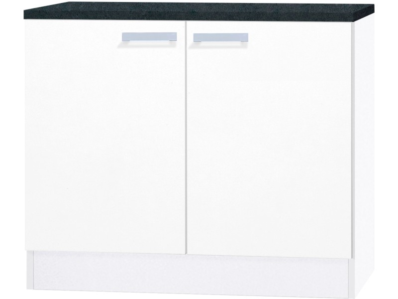 Spülenunterschrank ohne Arbeitsplatte 100 cm OPTIkult Oslo214 Feinstruktur  Weiß kaufen bei OBI