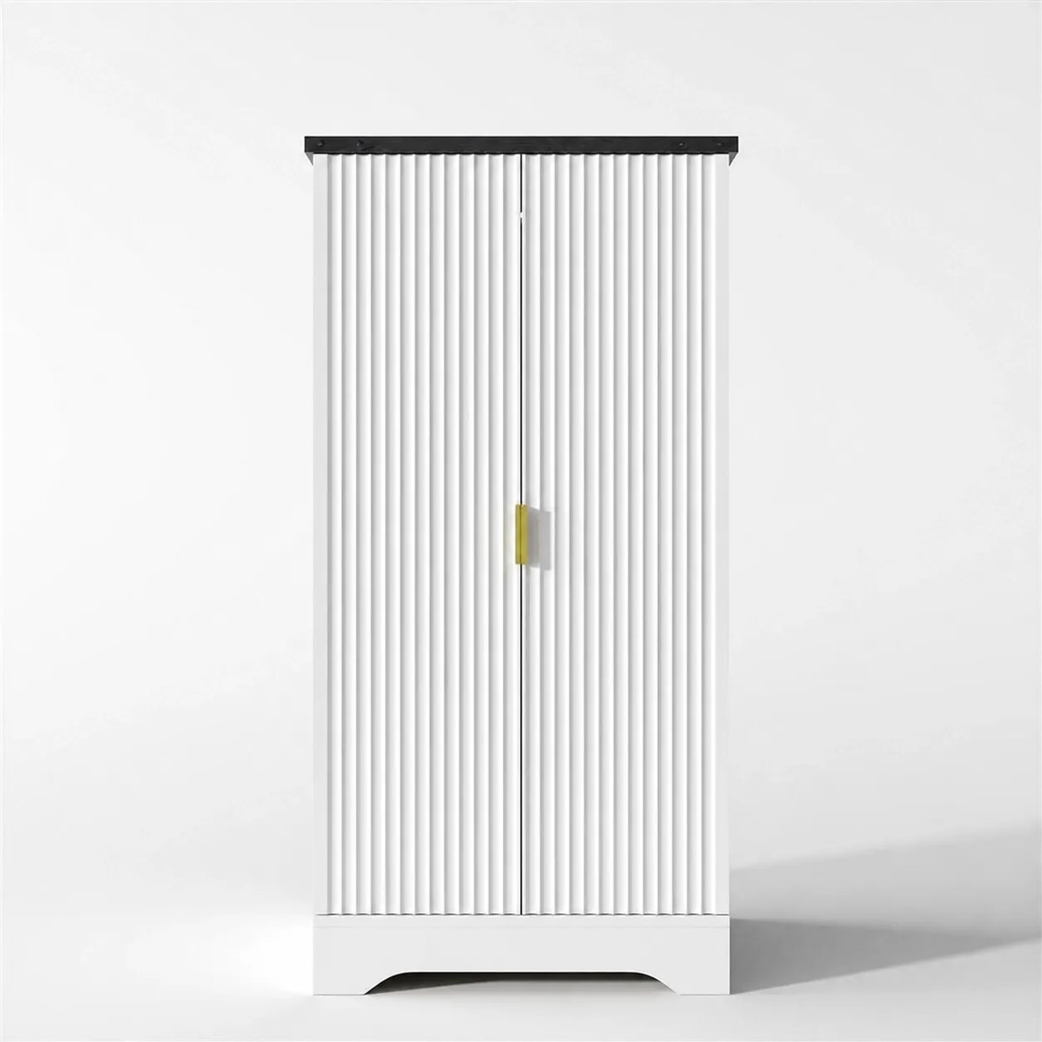 Merax Küchenschrank 120x60,5x40 cm Weiß LED Sensor Gewürzregal Doppeltür