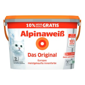 Alpina Wandfarbe Alpinaweiß Das Original Weiß Matt 11 l