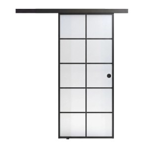 Doorlegro Glasschiebetür Spot 775 mm x 2175 mm Schwarz