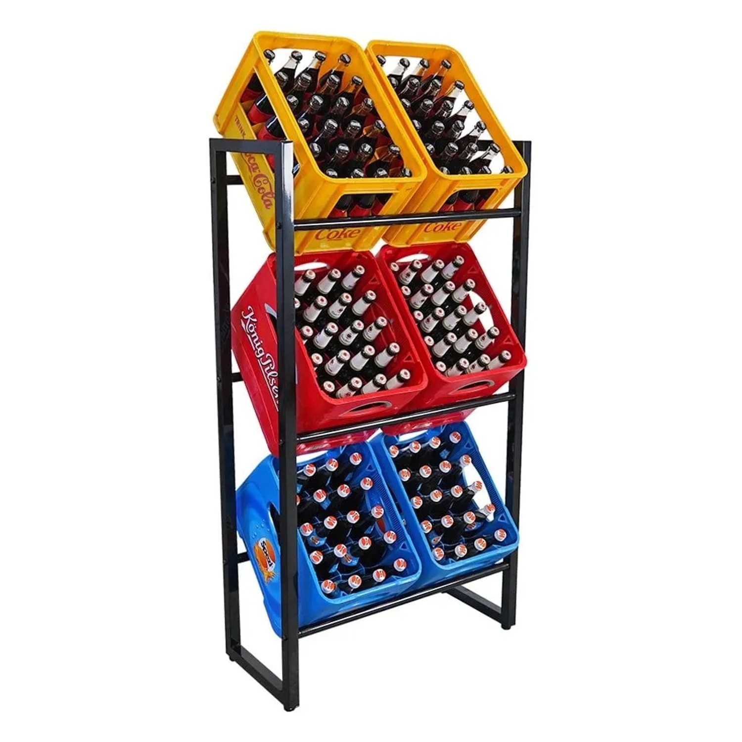 PROREGAL Getränkekistenregal KÖNIGSSEE L HxBxT 132x71x32 6 Kisten Auf 3 Ebe günstig online kaufen