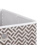 vidaXL Faltbox, 10er Set, braun mit Zickzackmuster, Aufbewahrung & Ordnung.